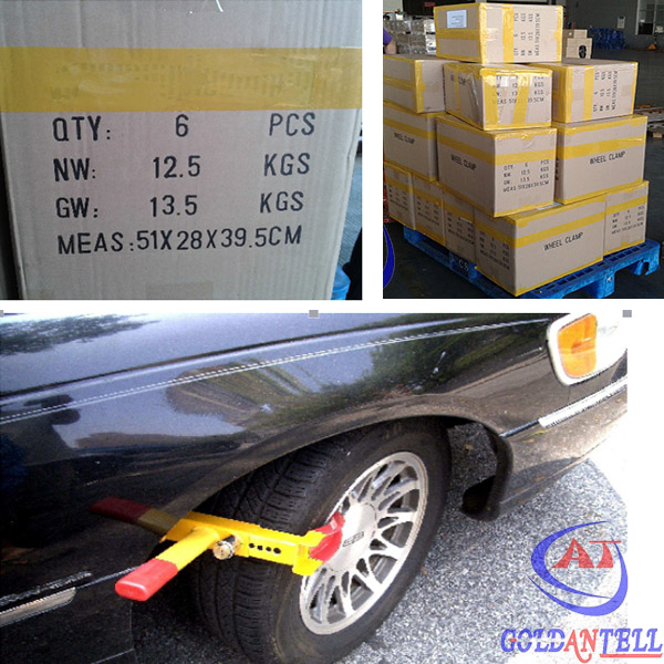 Security Anti theft vehicle wheel clamps , Parking wheel locks for cars