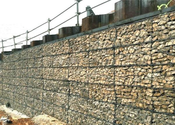 2.7mm Gabion Baskets 2x1x1 Galvanized / Pvc Coated Mesh For Stone