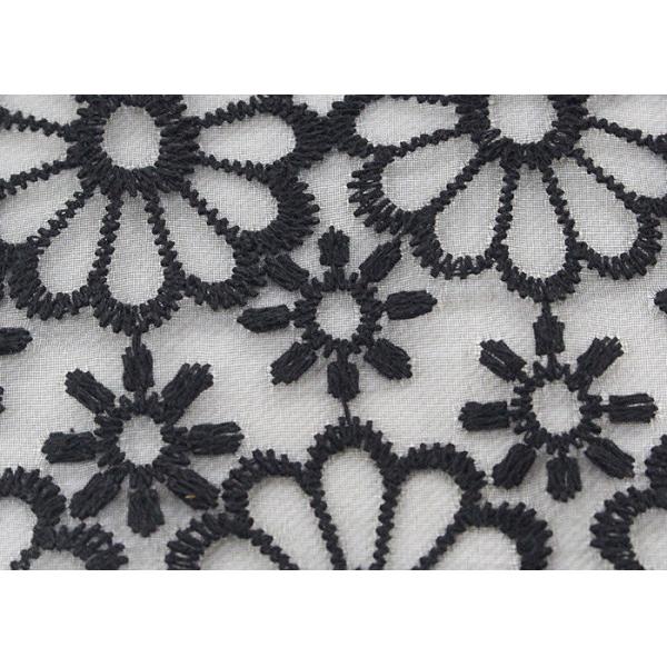 Вышитая умирая ткань полиэстера Органца шнурка ткани шнурка флористическая для платьев