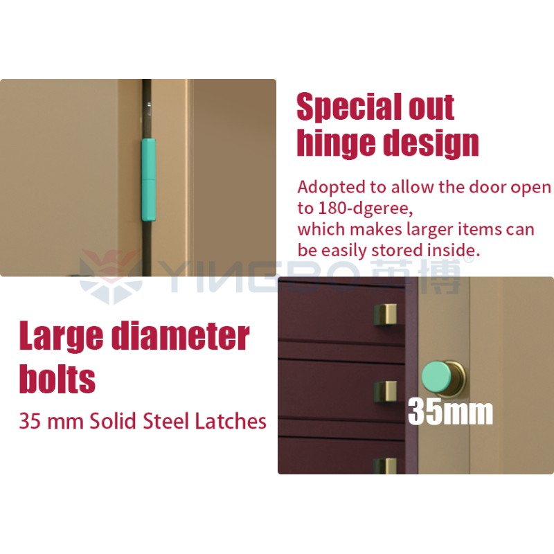 Best Rated Home Jewelry Safe Box Watch Winder Customize Interior PU Leather Fireproof For Home