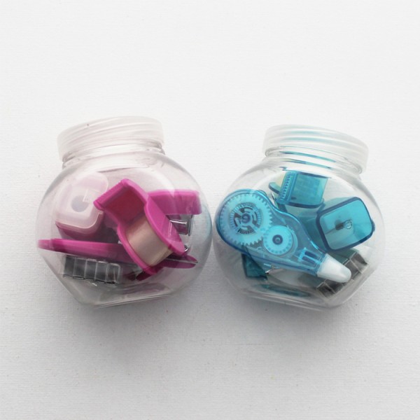 Wholesale High Quality Cute Color Correction Tape Stapler Sharpener Stationery Set for Students
