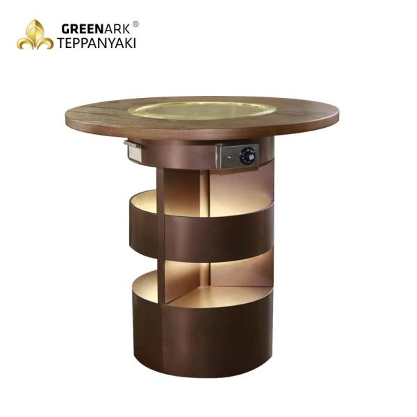 Petite table de gril électrique en cuivre Teppanyaki 220 V 3 kW