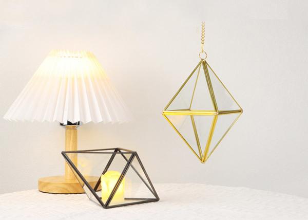 Hanging glass container diamond-shaped garden design decoration artifact pendant flower awn pendant cover