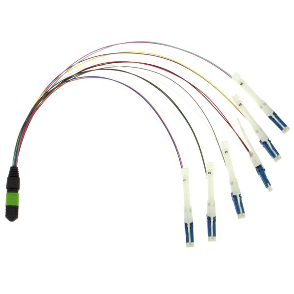 Cordón de remiendo de la fibra óptica del CS del SM 8F 12F 24F LSZH MPO MTP