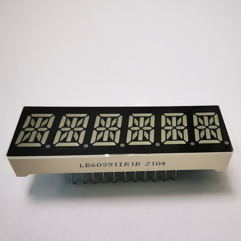 Super Bright Red 0.39 Inch 6 Digit 14 Segment Alphanumeric LED Display  Common Anode for Digital Frequency Converter
