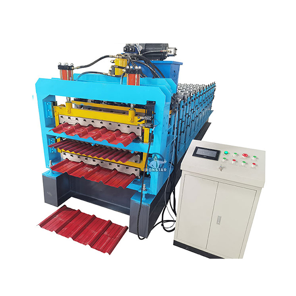 “China Factory 49mm 69mm Two Sizes 2 In 1 Double Rows Stud Roll Forming Machine Servo Driving Drywall Profile Forming Machine”