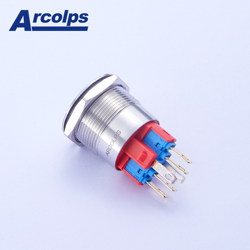 22mm Waterproof Momentary Push Button Switch 2A For Control Panels