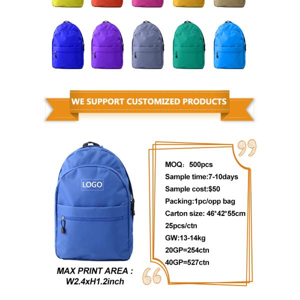 High School Book Bags Secure Adjustable Buckle Exquisite Sewing Durable