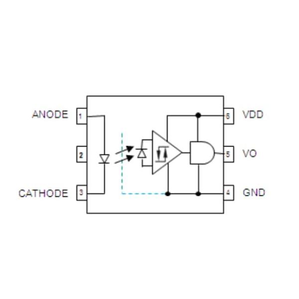Механический чертеж - onsemi FOD848x оптически изолировало IPMs Ширина ИМПа ульс 250ns Optocoupler 5000Vrms 2.5mA привода ворот FOD8480 настоящая