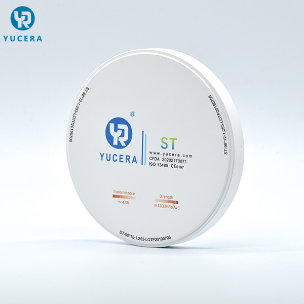 着色された多層1200HV 1530℃の半透明なジルコニアのブロック