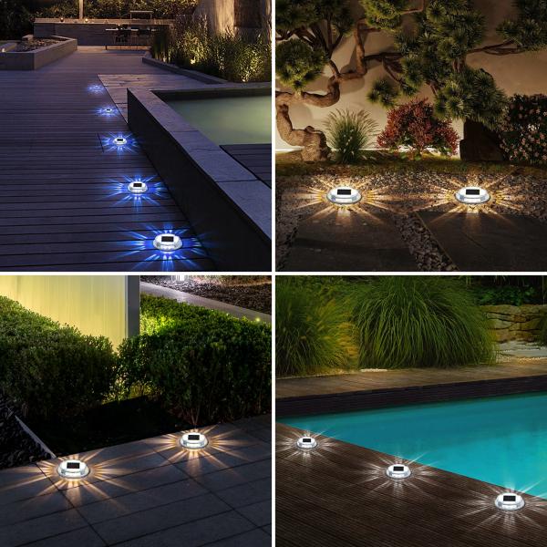 Wall Mounted Solar Powered Deck Light with Space-saving Installation