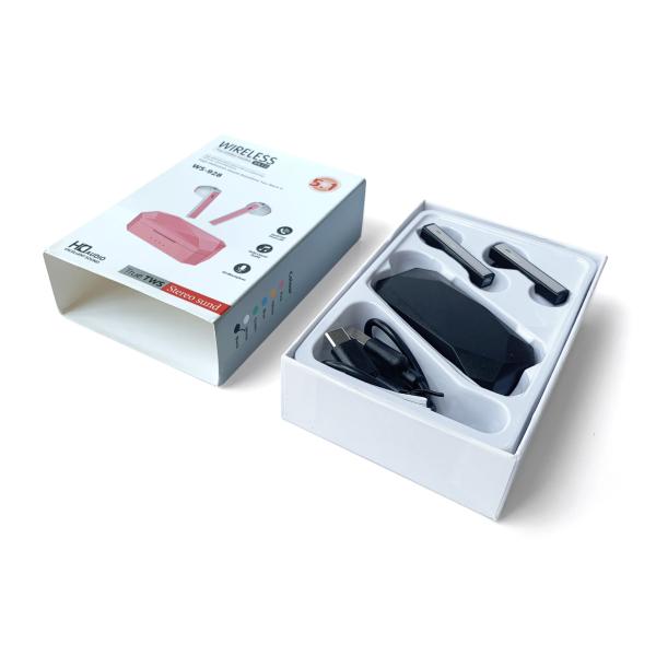 Earbuds estereofônicos sem fio verdadeiros Bluetooth 5,0 de TWS com caso de carregamento
