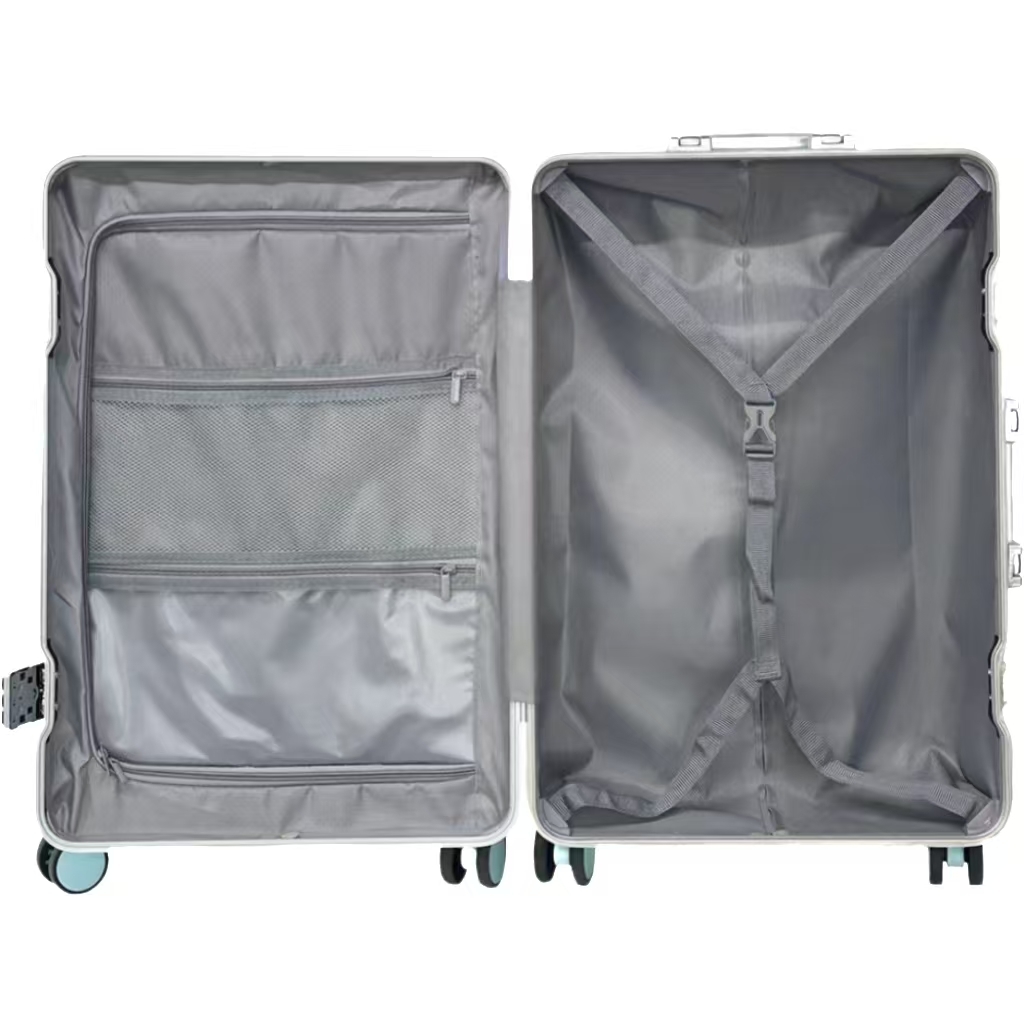 Wholesale Custom Logo Hard Shell Aluminum Luggage Large Capacity Aluminum Frame Suitcase Luggage
