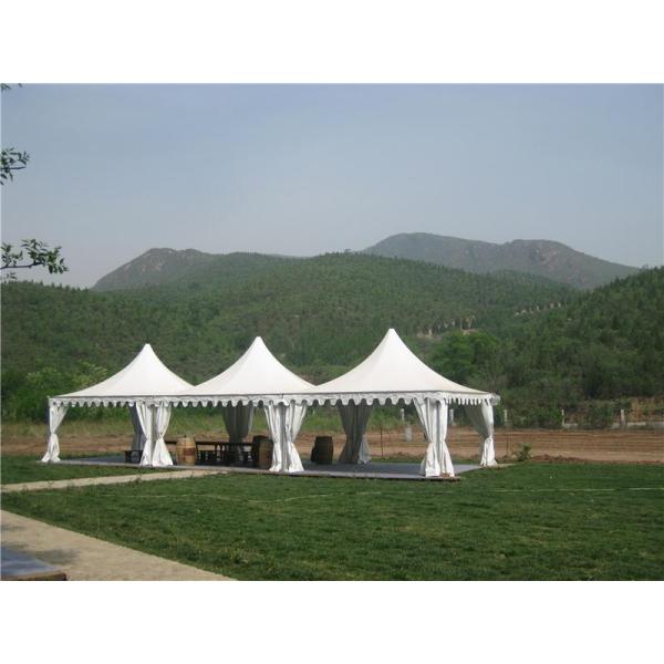 White 5x5m High Peak Pagoda Canopy Tent Customized Commercial Outdoor Marquee Tent For Trade Show