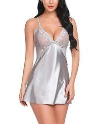 Erotic Ice Silk Short Skirt Nightdress Sexy Corset Lingerie For Women
