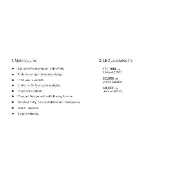 le réverbère de 100W LED IP66 pour le réverbère mené extérieur de route/rue/de bord de la route a mené la tête de cobra de réverbère