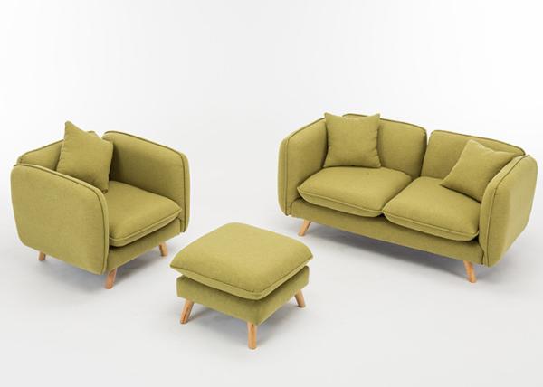 Leisure Modern Bedroom Furniture Fruit Green 3 Seater Fabric Sofa Elegant