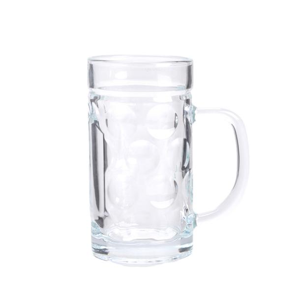 500ML Classic Glass Beer Mug With Handle Customized Acceptable