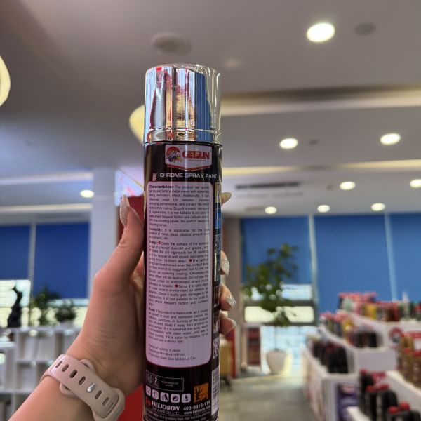 Fast-Drying Chrome Spray Paint with Fade Resistant and Water Repellent Finish for Metal Plastic Wood