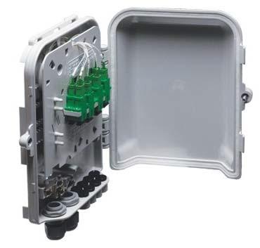 Waterproof Fiber Optic Distribution Box , Lockable 2 Port Fiber Termination Box