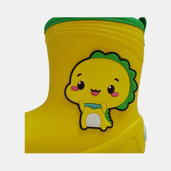 Lightweight Non Slip Kids Ankle PVC Dinosaur Rain Boots