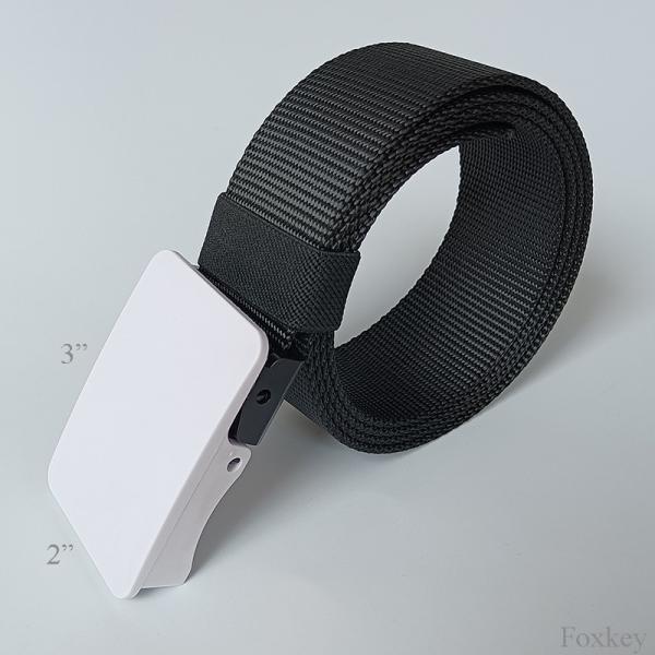 Printable Polyester Nylon Waist Belt Rust Proof With POM plastic buckle