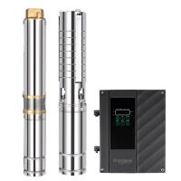 Kit de bomba solar de poço de água submersível 24 Vcc para irrigação de poço profundo