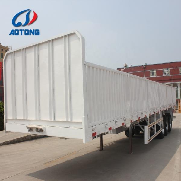3 Axles Side Board Semi Trailer Truck for Dry Cargo or Sands Transportation