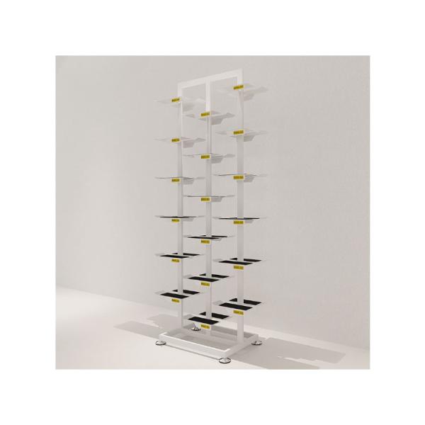 Metal Display Rack for Regular Size Shoes in Supermarkets and Stores Wheels Shoe Store
