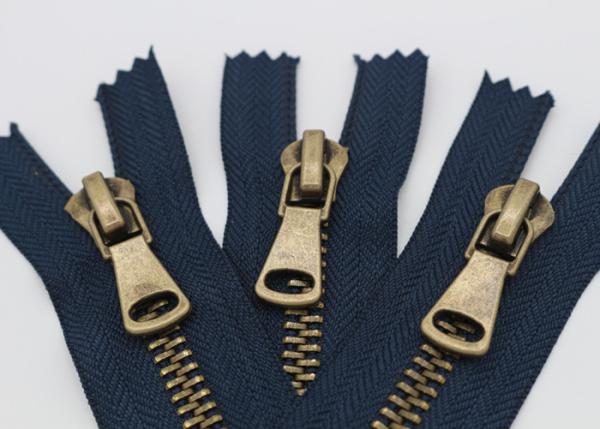 Antique Brass Normal Teeth Fire Retardant Zippers 9 Inch Cotton Yarn Black Tape