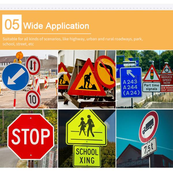 Углубленный алюминиевый знак скорости Доска безопасности Круглый дорожный знак предупреждения дорожного движения Нижняя поверхность таблички