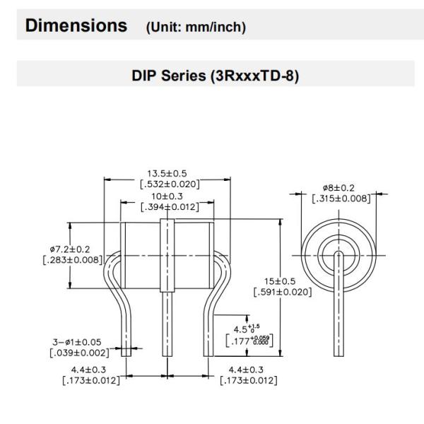 Comp защиты сети ПОГРУЖЕНИЯ и SMD Arrestor Arrester 75V-800V ограничителя перенапряжения серии GDT 3RD-8 нагнетательных труб газа 20KA