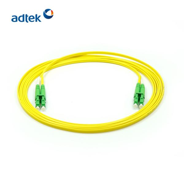 Single Mode Fiber Cable Diameter LC To LC Duplex Patch Cord PVC / LSZH / Plenum