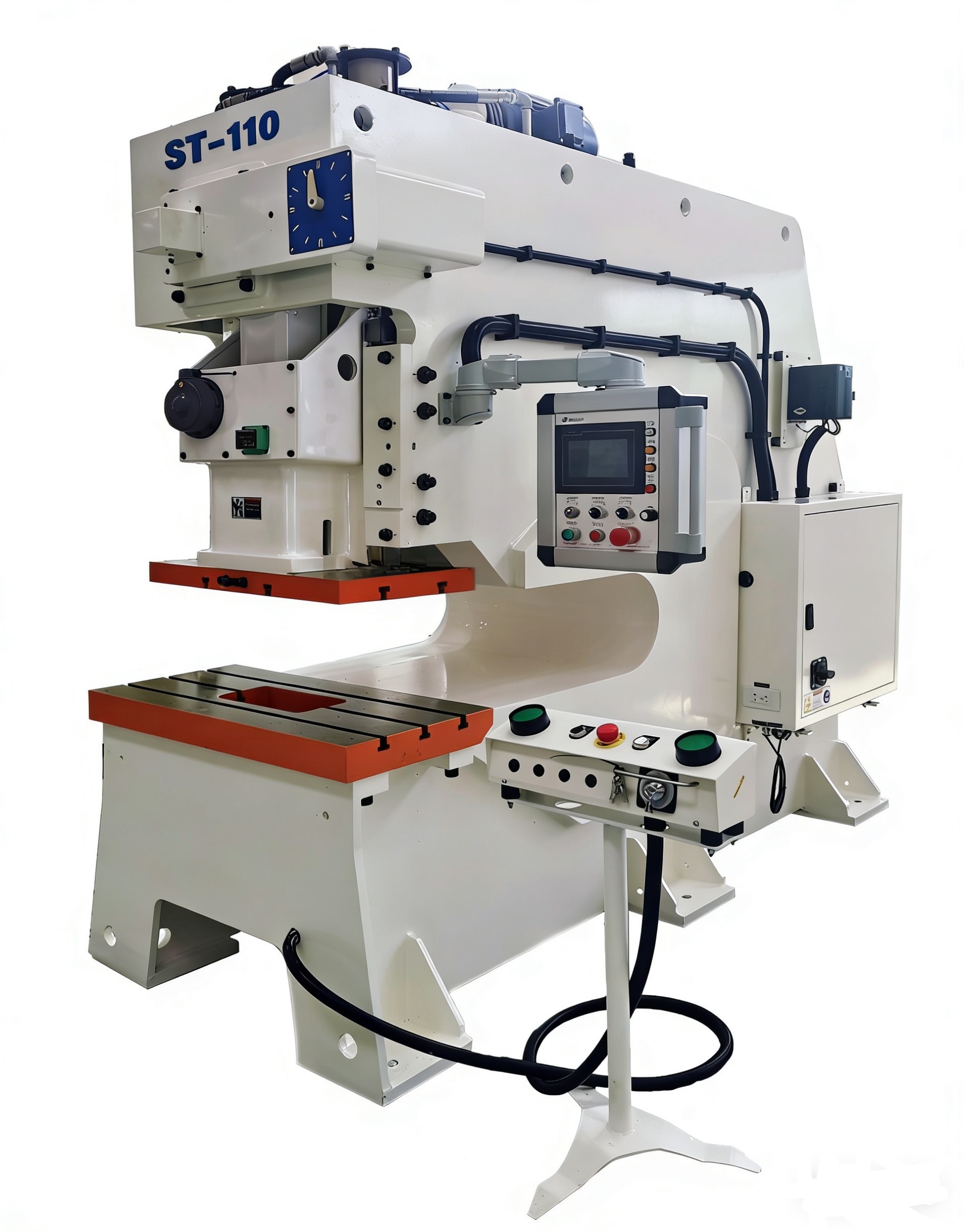 Deep Throat Metal Hole Punching Machine 110Ton Pneumatic Stamping Press