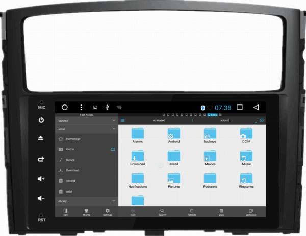 Ouchuangbo car radio gps stereo android 6.0 for Mitsubshi Pajero 2014 with SWC USB Mirror-Link bluetooth AUX