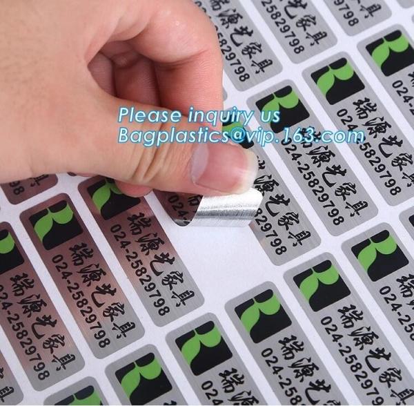 Die Cut Foil stamping, Waterproof Vinyl PVC Custom Logo Sticker Label, matte finish, PP label, PET sticker