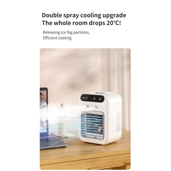 Desktop Mini Air Condition Fan with Water Cooling and Night Light Net Weight 700g