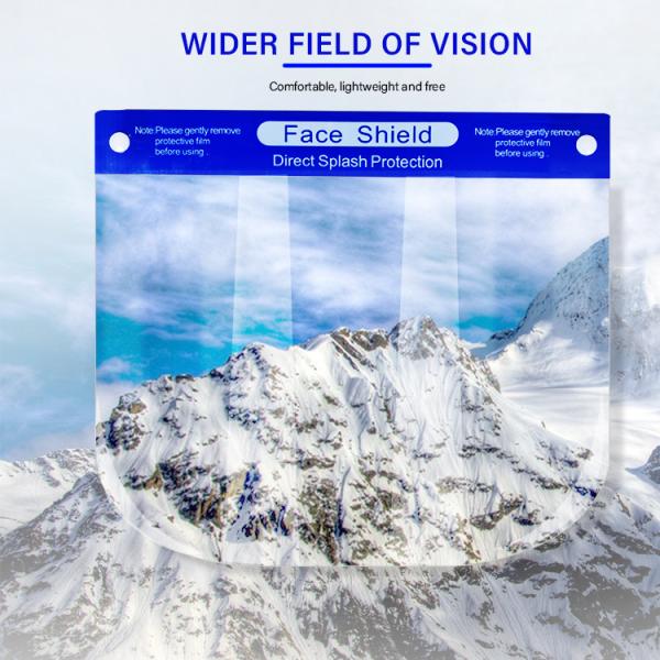 Lightweight Disposable Face Shield , Clear Plastic Face Shield Splash Proof