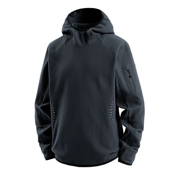 Custom OEM Quick Dry Hooded Tee Antibacterial UV Protection 100% Polyester Custom Logo Sport Hoodie