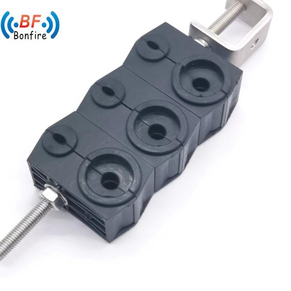 KXK-2201-Double Hole Triple Clamp de câble pour 1/2 et 7/8 câble coaxial Design durable