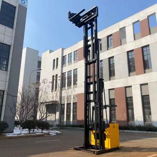 1500kg CSD15 1.5T 3 way pallet stacker standing type Triplex mast 3m to 4.5m