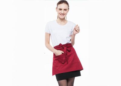 Waterproof Anti - Stain Short Red Apron Cotton And Polyester Fabrics Fashion Wild