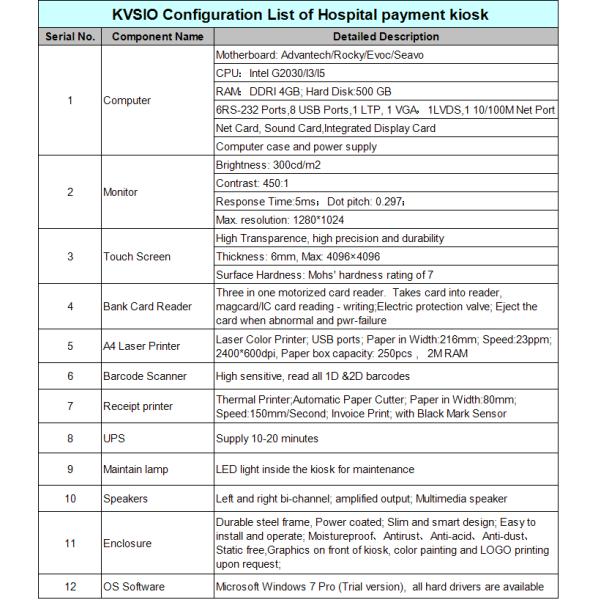 HD Infrared Screen Self Service Kiosk Healthcare info check hospital