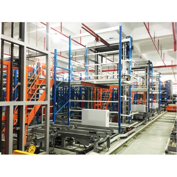 Two Way Radio Shuttle Cart And Carrier ASRS Automatic Storage And Retrieval System  Pallet Runner Rack System