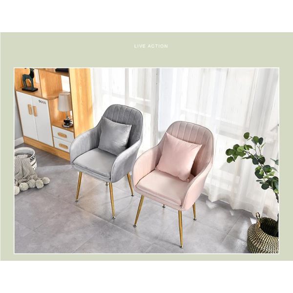 Type Modern Chairs Upholstered Nordic Gold Luxury High Back Lounge Velvet Dining Chair