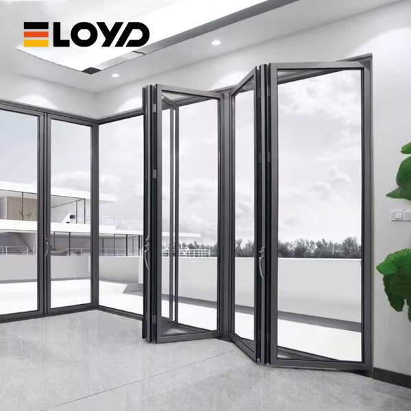 Bifold Sliding Folding Glass Doors Thermally Broken Double Pane