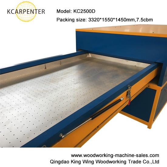Cabinet door skin PVC foil laminating vacuum heating vacuum membrane press machine