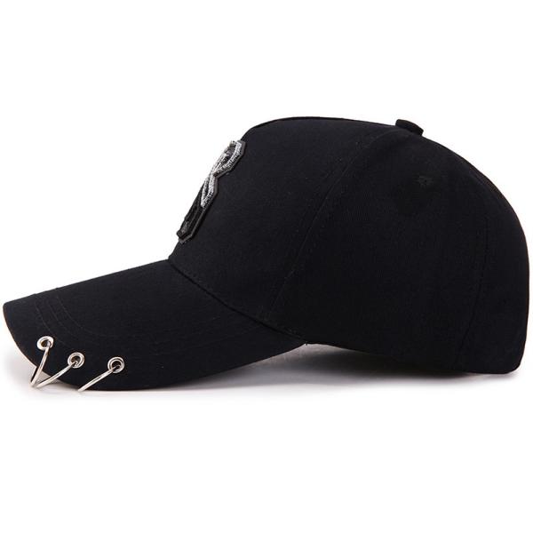 High Quality New Fashion Casual Hip-hop rivets Sport Cap Custom Unisex Ponytail trucker hat color:dark blue  size:adult
