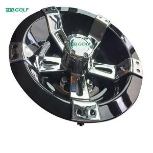 Chrome 8" tampas de roda do carrinho de golfe/tampões de cubo materiais pl