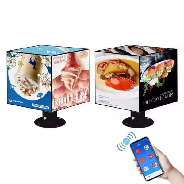 Commercial Smart Magic Cubic LED Display Advertising LED Screen For Food Shop